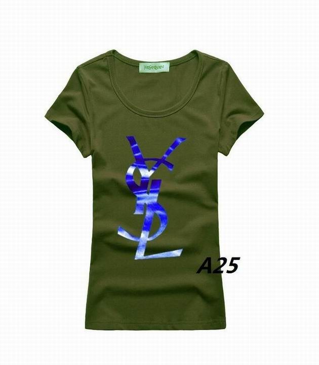 YSL short round collar T woman S-XL-171